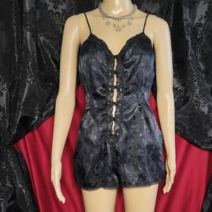 Gorgeous Victorias Secret Gold Label Black One Piece Romper